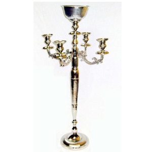 Luxury Custom High Finishing Gold Plated Metal <b>Candelabra</b> for Wedding Candle Holder Tabletop Centrepiece Customised Size Tall - Product Image 4
