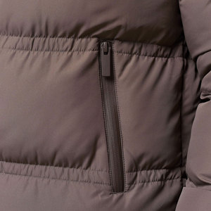 Custom Embroidered Men's Winter <b>Waterproof</b> Hooded Puffer <b>Jackets</b> with Stand Collar Front Logo - Product Image 4