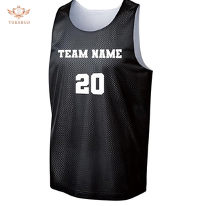 Maillot en maille de basket-ball personnalisé en gros Tailles pour adultes Nom du joueur personnalisé Nom de l'équipe Maillot Numéro Maillot réversible Débardeur - Product Image 1