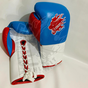 Guantes de boxeo Athlefit OEM de alta calidad hechos a medida hechos con guantes de cuero de vaca genuina Guantes de boxeo de combate profesionales - Product Image 3
