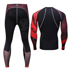 Vente en gros Spandex/Polyester Combinaison de compression décontractée d'hiver à col ras du cou grande taille pour hommes respirante de haute qualité - Product Image 2