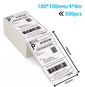 <span class=keywords><strong>Rollo</strong></span> Compatible 4 "X 6" Etiqueta de envío térmico directo 4X6 Etiquetas de pliegue térmico blanco - Product Image 3