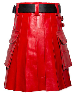 Kilts en cuir de basson de haute qualité, sur mesure, couleur rouge fierté, accessoires d'instruments de musique, vente en gros, design personnalisé - Product Image 5