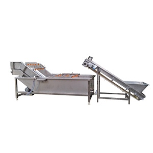 Machine à laver les légumes et fruits automatique à haut rendement, entraînée par un moteur, avec rouleaux brosse et nettoyage à bulles en SUS304 - Product Image 3