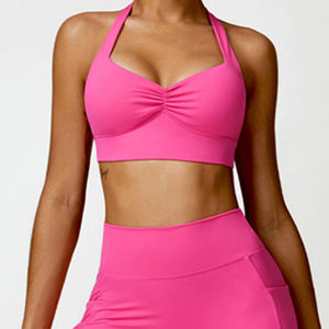 <b>Women</b> 2 Piece Workout Sets Compression Tummy Control Leggings with Pockets Long Sleeve Square Neck Padded Crop <b>Tops</b> - Product Image 5