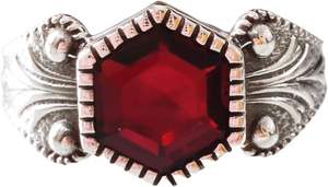 Anillo de Plata de Ley 925 con Piedra Preciosa de Granate Natural, Anillo Apilable Pequeño y Delicado, Joyería para Mujer, Piedra de Nacimiento de Enero - Product Image 3