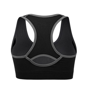 Plus Size Breathable Padded Wire Free Racerback <b>Sports</b> Bra for <b>Women</b> Yoga Workout Front Logo High Fitness - Product Image 2