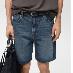 Short en jean d'été tendance pour hommes Short en jean de haute qualité décontracté en coton bleu OEM - Product Image 1