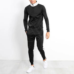 Wholesale Custom Men Sweat Suit Sweatpants <b>Jogger</b> Men Acid Wash Zipper 2 Piece Set Sweatsuits Tracksuit - Product Image 2