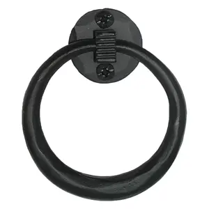 High Quality Black Round Pure Brass Door Knocker <b>for</b> Home Hotel or Villa Wholesale Seal Type <b>for</b> <b>Window</b> Application - Product Image 1