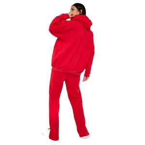 Women's Women's Custom Logo Printed 100% Cotton Winter Tracksuits Breathable Panel and <b>Patches</b> Women's Tracksuit for Adults - Product Image 3