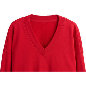 Sweat-shirt en molleton tricoté personnalisé, écologique, marron, brodé et gaufré, respirant et coupe-vent pour femme - Product Image 4