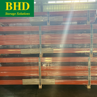 Étagères cantilever à double face en acier galvanisé robuste du Vietnam, profilées par roulage, 5 niveaux, poutres de stockage industrielles