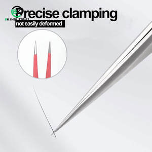 Pinzas Profesionales para Pestañas para Salón y Uso Doméstico, Pinzas de Acero Inoxidable para Extensiones de Pestañas - Product Image 5