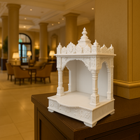 Mandir en marbre artisanal de luxe, design moderne et traditionnel de temple hindou, espace de prière pour salon, chambre à coucher, extérieur, prix bas