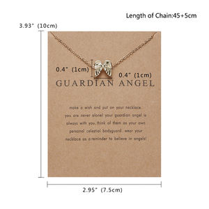 Collier pour femmes, bijoux pour filles, pendentif en or plaqué, cadeau créatif tendance, charme porte-bonheur, équilibre du karma, faire un vœu, carte - Product Image 3