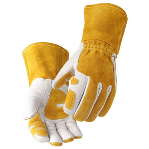 Guantes de Soldadura Tig Mig Resistentes al Calor para Hombre, de Cuero Vacuno, de Seguridad Eléctrica, para Trabajos con Argón - Product Image 1