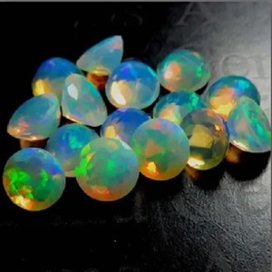 8mm naturel éthiopien opale pierre à facettes ronde calibré pierres précieuses en vrac prix de gros pierres pour sertissage de bijoux boutique en ligne - Product Image 1
