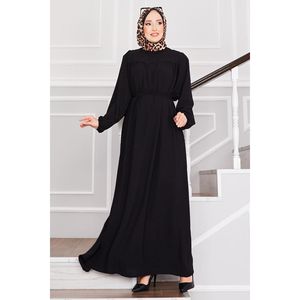 Aerobin High Quality <b>Black</b> Abaya Dress with <b>Robe</b> for Girls Customizable Logo Summer Cotton Sets for Children - Product Image 2