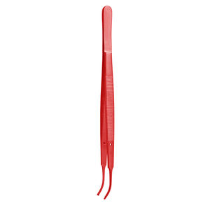 Super Surgical Gerald Dressing Forceps Color rojo Gerald Dressing Forceps 7 "Curved Delicate Serrated TC Tips - Product Image 5