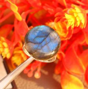 Anillo Unisex Hecho a Mano de Plata de Ley 925 con Estilo Bohemio, Chapado en Rodio, con Labradorita Azul Natural - Product Image 2