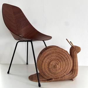 Panier de rangement pour jouets en forme d'escargot, mignon, pour enfants, en rotin naturel, vente en gros - Product Image 6