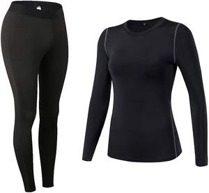 Conjunto cómodo de chándales de patrón sólido transpirable para mujer - Product Image 1