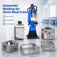 Station de soudage laser industrielle pour la fabrication de tôles en acier inoxydable, système de soudage robotisé automatique, boîtier métallique