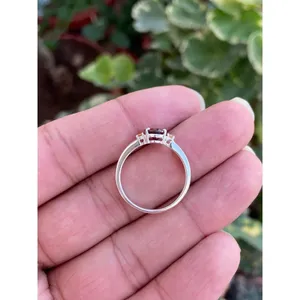 Natural <b>Garnet</b> <b>Ring</b> 925 Sterling <b>Silver</b> Handmade Gemstone <b>Ring</b> for Women Wholesale Jewelry Supplier - Product Image 5
