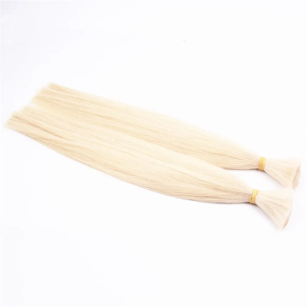Großhandel 100% menschliches Flechten Haar Bulk Machine Made Remy Glattes vietnam esisches Haar Bulk lange Länge 100g natürliches 613 blondes Haar