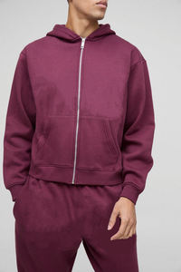 Survêtement tendance de haute qualité, 100% coton, logo personnalisé, survêtement surdimensionné, pantalon évasé et sweat-shirt pour homme - Product Image 3