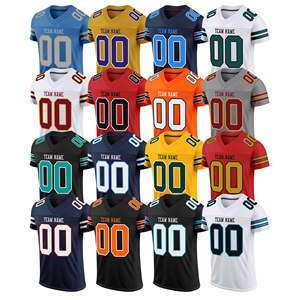 Maillot d'entraînement de football américain personnalisé pour homme, rouge, en maille, col en V, manches courtes, respirant, antibactérien, léger, haute qualité - Product Image 1