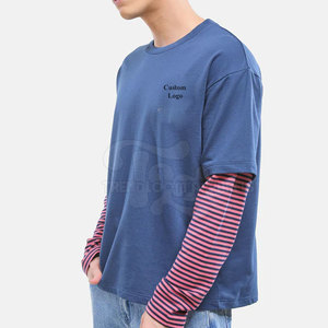 เสื้อคอกลมผ้าฝ้าย100% น้ำหนักเบาเป็นมิตรกับสิ่งแวดล้อมเสื้อแนวสตรีทสำหรับผู้ชายดีไซน์โลโก้ของคุณเอง - Product Image 2