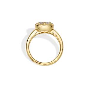 Artisan Old Mine Cushion Engagement <b>Ring</b> 3.04 Ct D-F VVS1-VS2 Lab Grown <b>Diamond</b> In 14K And 18K Gold Destination Wedding Ready - Product Image 2