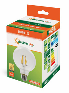 Lampe globe en cristal LED G95 4W 2700K 450Lm (Spectrum WOJ13763) - Product Image 1