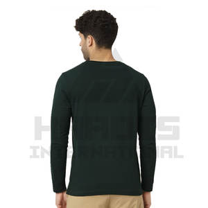 T-shirt à manches longues de qualité supérieure pour T-shirt léger pour hommes T-shirt à manches longues de couleur unie - Product Image 3