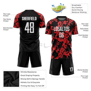 เสื้อฟุตบอลสโมสรอเมริกันเสื้อฟุตบอลผ้าโพลีเอสเตอร์100% แห้งเร็วเสื้อฟุตบอลแบบปรับแต่งได้ระบายอากาศใช้ได้ทั้งชายและหญิง - Product Image 6