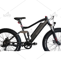 Vélo électrique avec moteur central 750W, pneus larges de 26 pouces, 21 vitesses, cadre en aluminium, freins à disque, batterie au lithium
