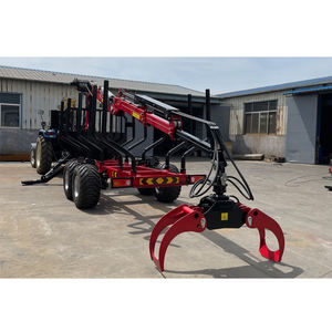 Aprobado por La CE, La pluma telescópica más común montada en un camión y utilizada para procesar grúas Z-boom de madera con remolques o vagones - Product Image 3