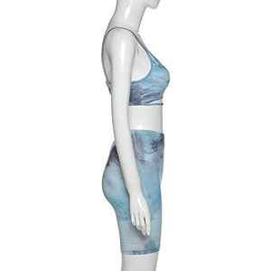 Factory price women sports sublimated yoga gym set high waist <b>leggings</b> and yoga bra workout wear Yoga Set - Product Image 2