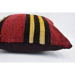 Multicolor Wool Kilim 18x18 Inch Decorative Cushion Woven Vintage Leaves Print Pattern Portable for Bedding Sofa Christmas Use - Product Image 5