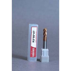 CARBIFORCE 4FLUTE BALLNOSE 55HRC TiSiN enduit 6*50 fraise en bout CNC contrôlable 4mm diamètre de tige pour fraisage ODM OEM personnalisable - Product Image 1