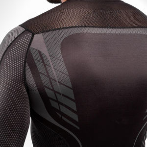 T-shirt de compression tricoté pour homme, le plus vendu, pour la musculation, manches longues, col rond, coupe ajustée, effet sculptant - Product Image 4