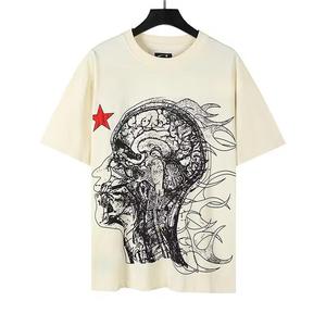 Vente en gros 100% coton surdimensionné unisexe T-Shirts Fashion Custom Design Graphic Heavyweight 230G Short Screen Print for Men - Product Image 5