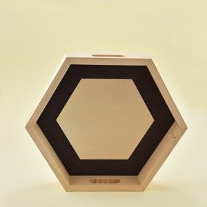 Juego de 3 bandejas de servicio hexagonales de madera de bambú modernas con acabado liso para un interior elegante del Hogar disponible a precio mayorista - Product Image 3