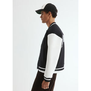 Vestes de baseball pour hommes, vestes bomber, coupe-vent, revêtement sport, logo personnalisé, vestes uniformes doublées de polaire de haute qualité, vente en gros - Product Image 6