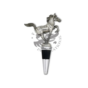 Bouchon de bouteille de cheval Bouchon de bouteille de vin Silicone Saver Designer Handcrafted Gift Boxed 5.5 inch Tall Modern Design Look Bottle Stopper - Product Image 1