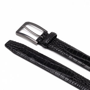 Cinturón de Cuero Vacuno Genuino Vintage de Alta Calidad para Hombre, con Hebilla de Acero, para Vestir Casual o de Trabajo, para Jeans, Novedad de 2024 - Product Image 3
