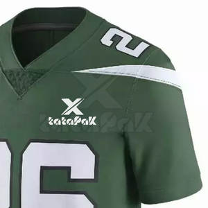 Services OEM, maillot de football américain pour hommes grande taille, style tendance, haute qualité, respirant, imprimé, manches courtes, maille/polyester - Product Image 5