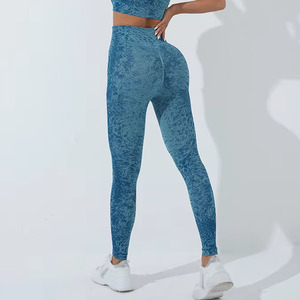Leggings de yoga à motif solide taille haute personnalisés pour femmes pantalons de sport à séchage rapide dans les tailles S M L avec legging à logo personnalisé - Product Image 1